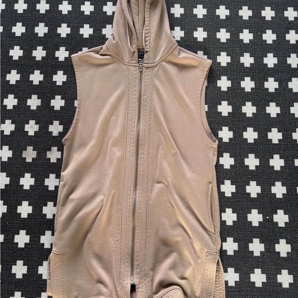 Forever 21 Tan Sleeveless Hoodie